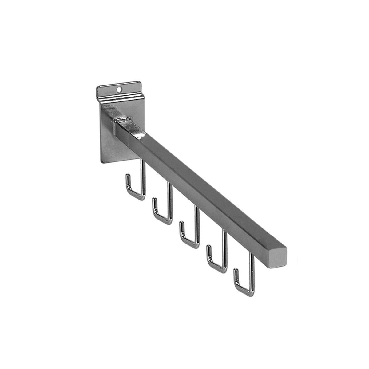 Slatwall Heavy Duty Straight Arm with 5 Hooks