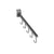 Slatwall Angled Arm with 5 Hooks - Chrome L400