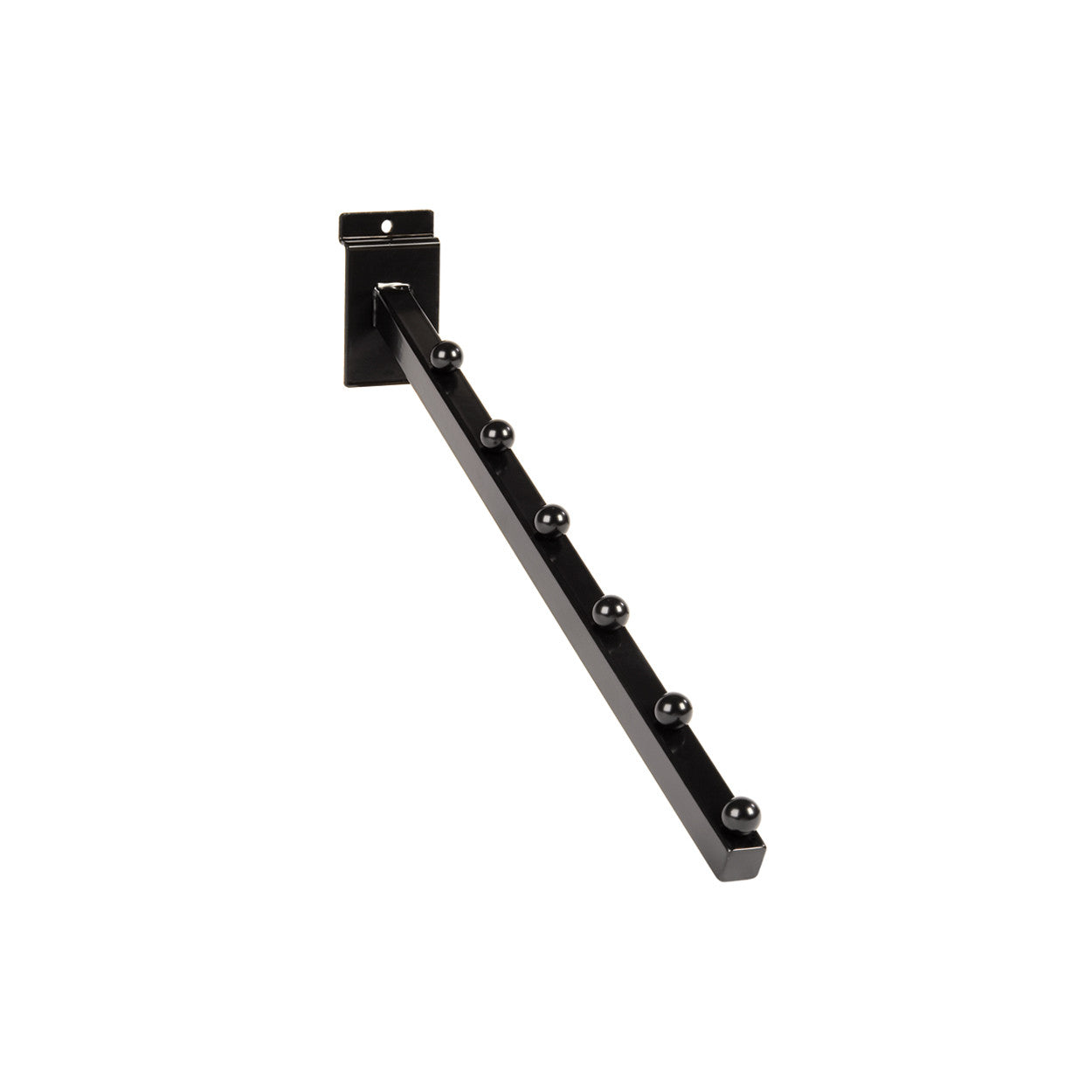 Slatwall Waterfall Arm with 6 Balls - Black L400