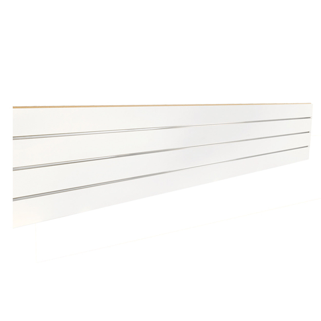 Slatwall Centre Plank with 3 Inserts - White L2400 x H400 x T18