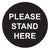 "Please Stand Here" Anti-Slip Floor Sticker (10pcs) - 250mm D (TR9901)