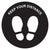 "Keep Your Distance" Anti-Slip Floor Sticker (10pcs) - 250mm D (TR9902)