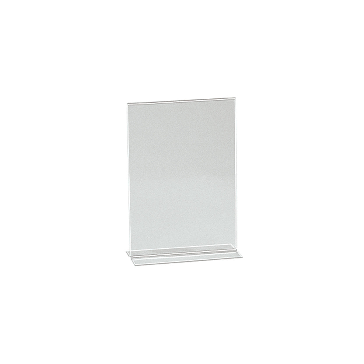 Double Sided Acrylic A6 Portrait Sign Holder - D70 Base