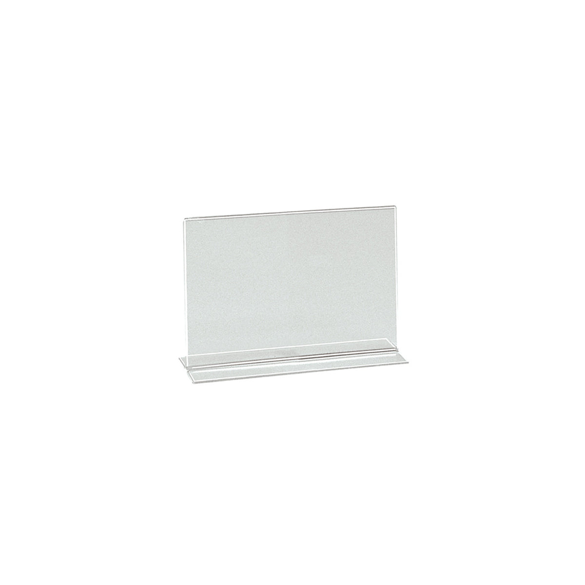 Double Sided A6 Landscape Acrylic Sign Holder - D60 Base