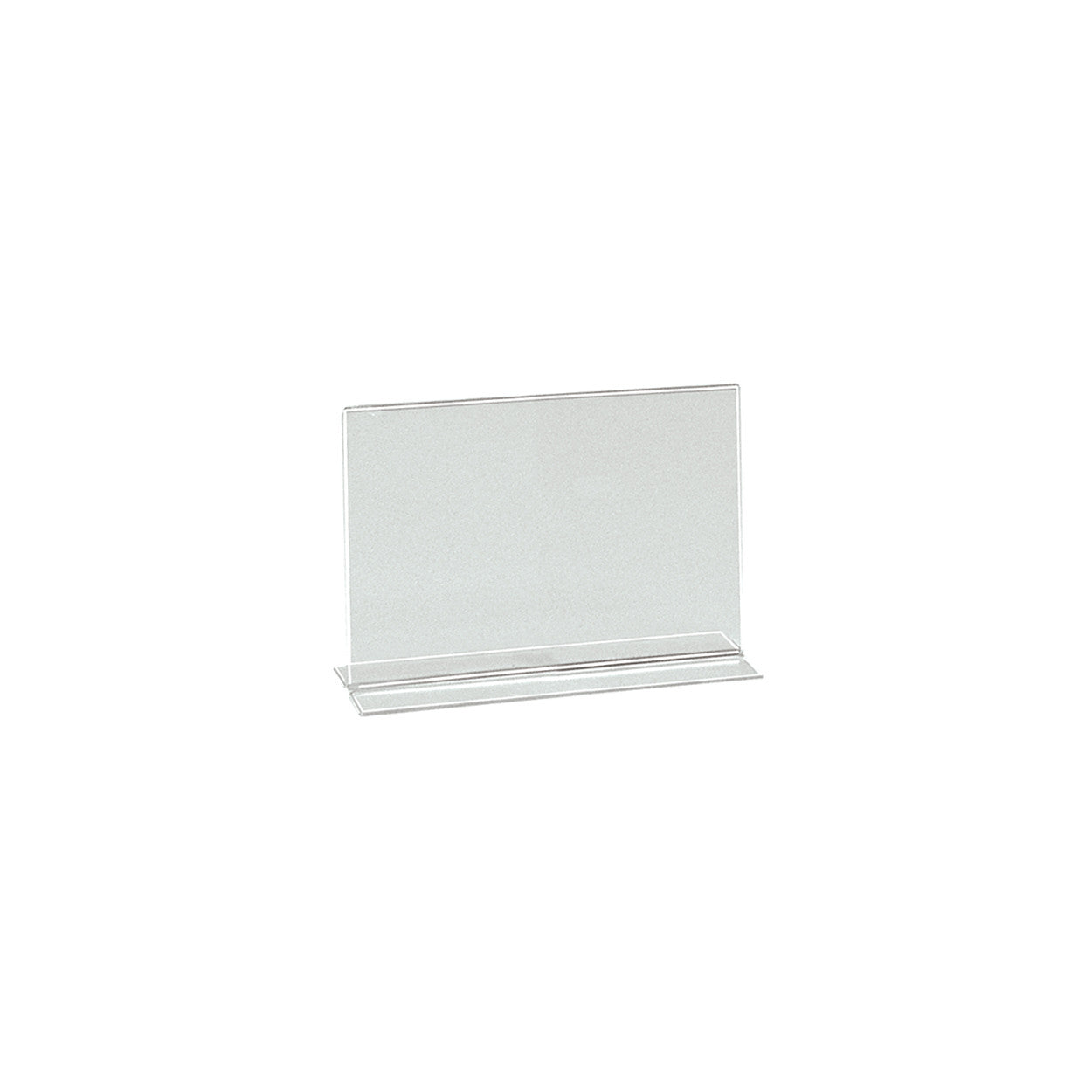 Double Sided A6 Landscape Acrylic Sign Holder - D60 Base