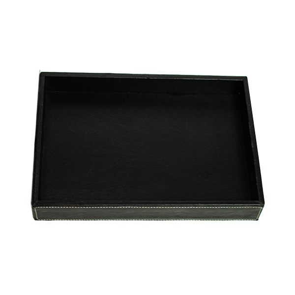 RENTAL Black Leather Box Jewellery Display Tray (RENTLT2)