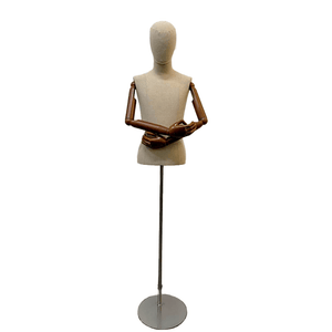 Male Fabric Torso Mannequin with Base