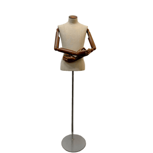 Male Fabric Torso Mannequin with Base